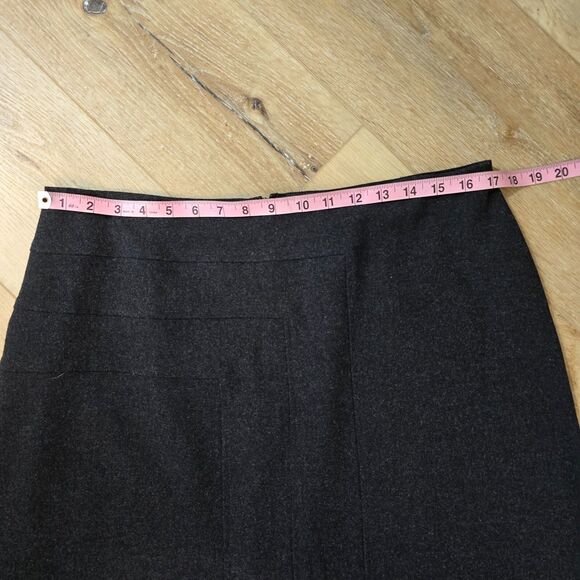 Norton McNaughton Wool Blend Midi Skirt Womens 14 Gray Modest Academia A Line - Picture 3 of 9